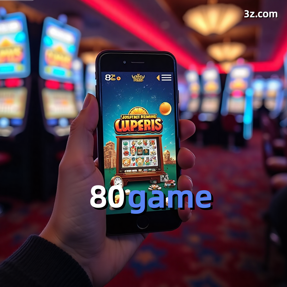 Imagem promocional da 80game mostrando a plataforma e suas vantagens
